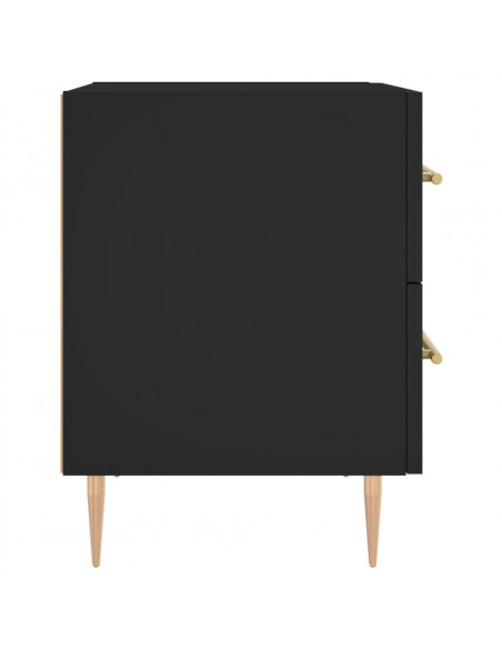 Comodino Nero 40x35x47,5 cm in Legno Multistrato