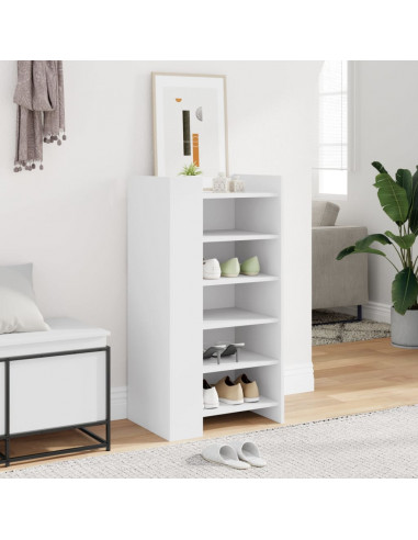 Scarpiera Bianca 52x37,5x100 cm in Legno Multistrato