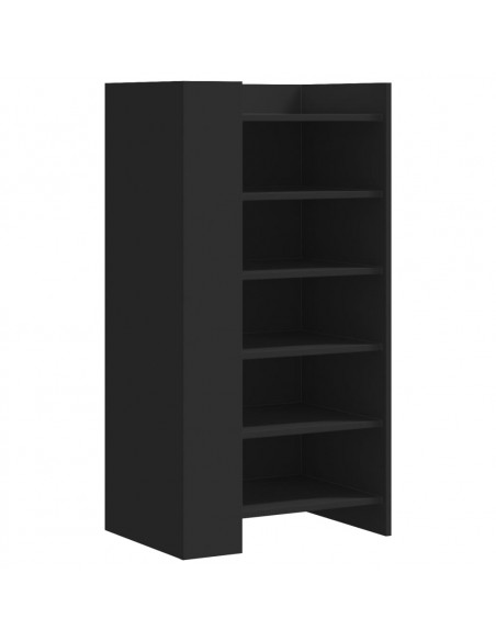 Scarpiera Nera 52x37,5x100 cm in Legno Multistrato