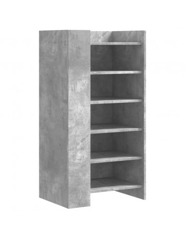 Scarpiera Grigio Cemento 52x37,5x100 cm in Legno Multistrato