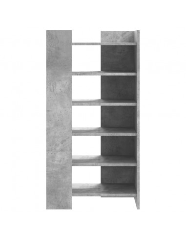 Scarpiera Grigio Cemento 52x37,5x100 cm in Legno Multistrato