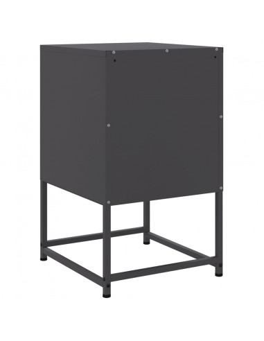 Comodini 2 pz Neri 36x39x60,5 cm in Acciaio