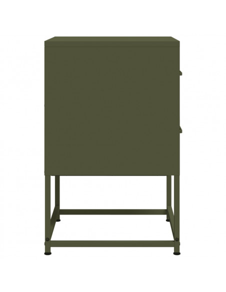 Comodini 2 pz Verde Oliva 36x39x60,5 cm in Acciaio