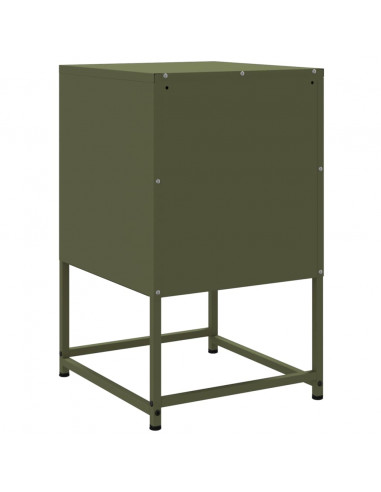 Comodini 2 pz Verde Oliva 36x39x60,5 cm in Acciaio