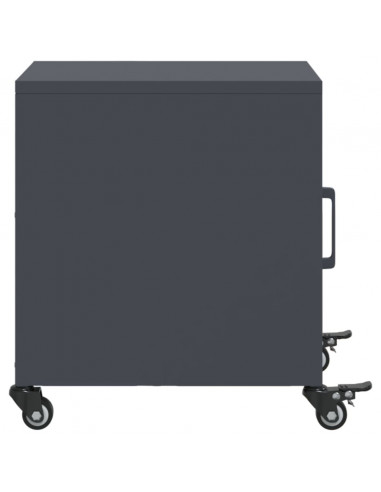 Comodino Antracite 36x39x43,5 cm in Acciaio