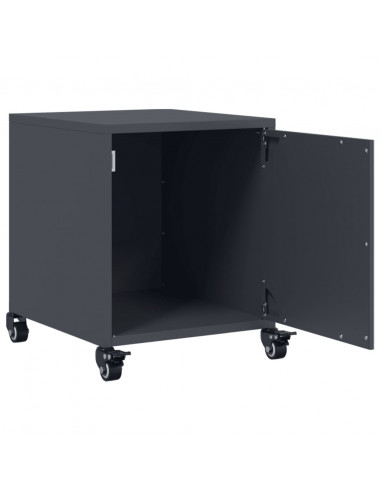 Comodino Antracite 36x39x43,5 cm in Acciaio