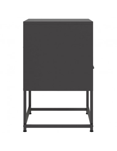 Comodini 2 pz Neri 36x39x60,5 cm in Acciaio