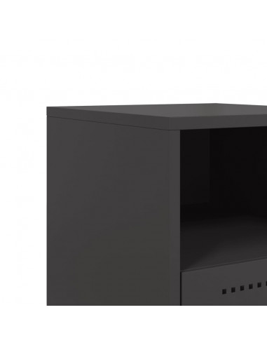 Comodini 2 pz Neri 36x39x60,5 cm in Acciaio