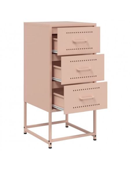 Comodini 2 pz Rosa 36x39x78 cm in Acciaio