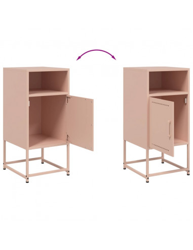 Comodini 2 pz Rosa 36x39x78 cm in Acciaio