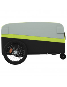 Rimorchio da Bici Nero e Verde 45 kg in Ferro 2
