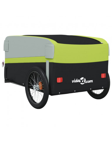 Rimorchio da Bici Nero e Verde 45 kg in Ferro
