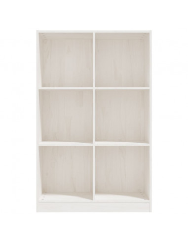Libreria Bianca 70x33x110 cm in Legno Massello di Pino