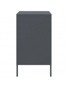 Comodino Antracite 36x39x68cm in Acciaio Laminato a Freddo 2