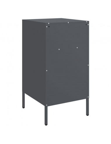 Comodino Antracite 36x39x68cm in Acciaio Laminato a Freddo