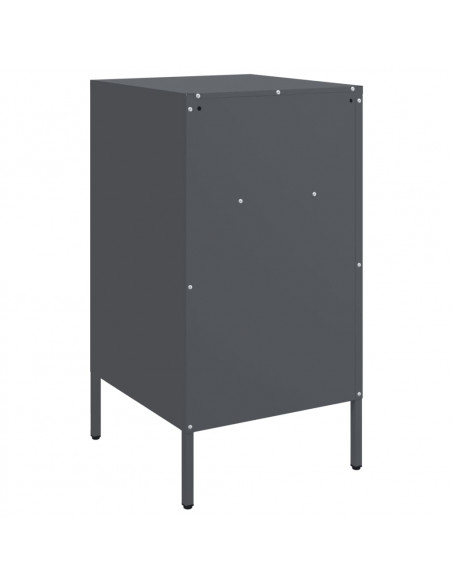 Comodino Antracite 36x39x68cm in Acciaio Laminato a Freddo