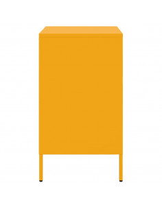Comodino Giallo Senape 36x39x68cm in Acciaio Laminato a Freddo 2