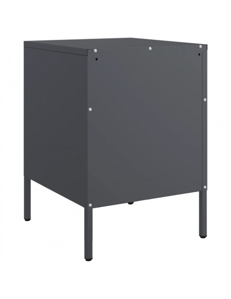 Comodini 2 pz Antracite 36x39x50,5 cm in Acciaio