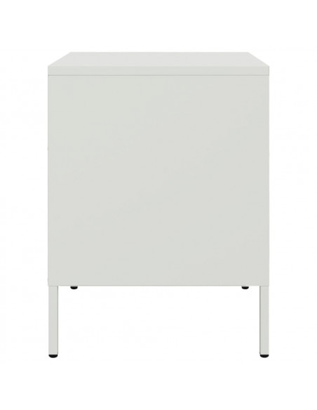 Comodini 2 pz Bianchi 36x39x50,5 cm in Acciaio
