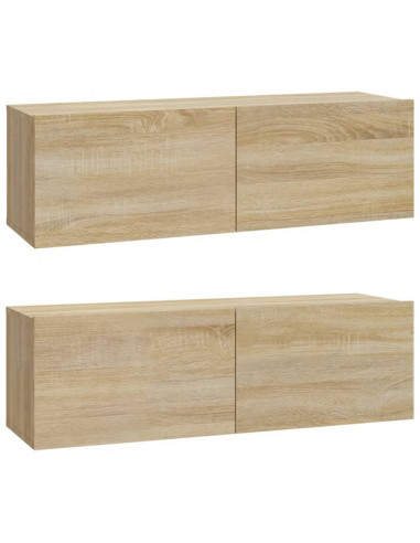 Set di Mobili Porta TV 6 pz Rovere Sonoma in Legno Multistrato