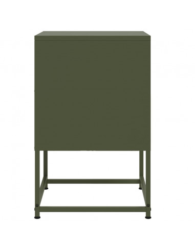 Comodini 2 pz Verde Oliva 36x39x60,5 cm in Acciaio