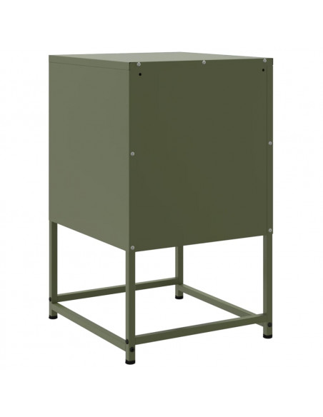 Comodini 2 pz Verde Oliva 36x39x60,5 cm in Acciaio