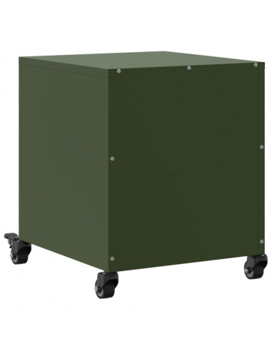 Comodini 2 pz Verde Oliva 36x39x43,5 cm in Acciaio