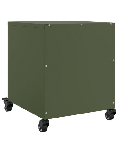 Comodini 2 pz Verde Oliva 36x39x43,5 cm in Acciaio