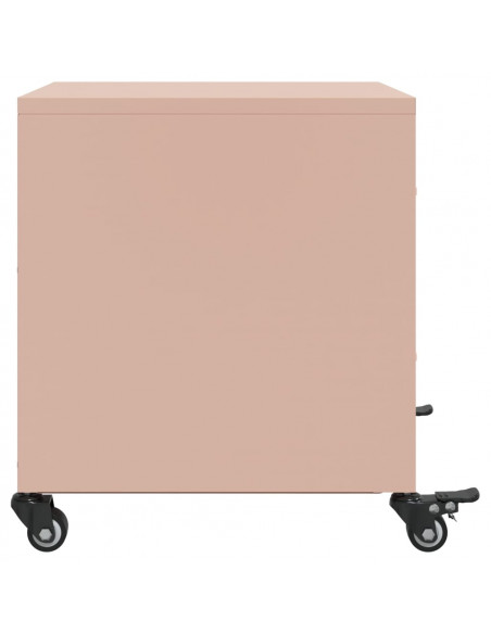 Comodino Rosa 36x39x43,5 cm in Acciaio