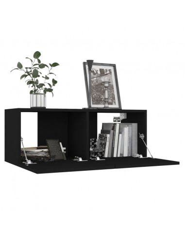 Set di Mobili Porta TV 6 pz Nero in Legno Multistrato