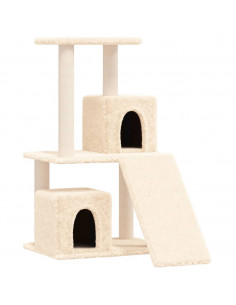 Albero per Gatti con Tiragraffi in Sisal Crema 82 cm 2