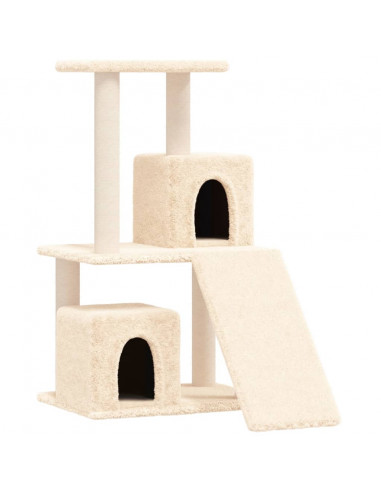 Albero per Gatti con Tiragraffi in Sisal Crema 82 cm