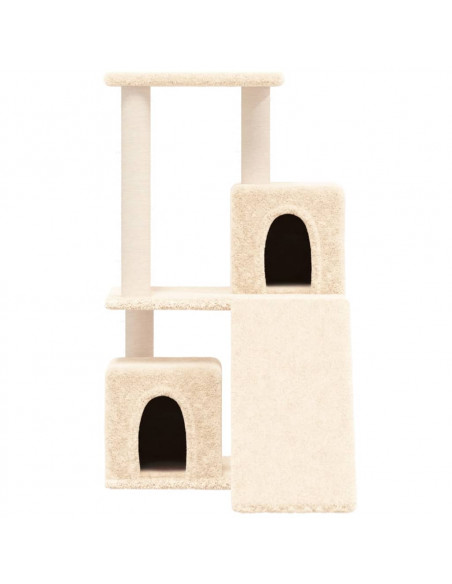 Albero per Gatti con Tiragraffi in Sisal Crema 82 cm