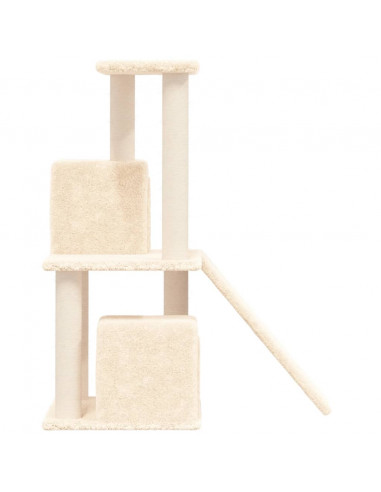 Albero per Gatti con Tiragraffi in Sisal Crema 82 cm