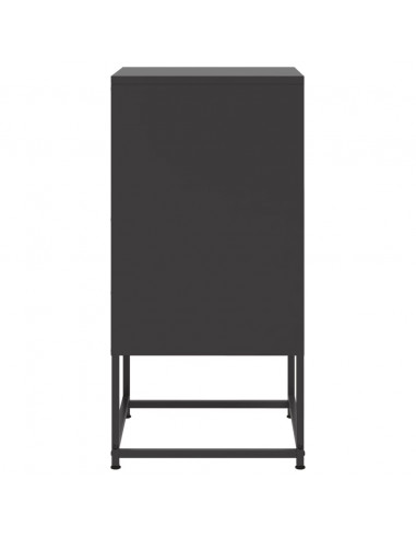 Comodini 2 pz Neri 36x39x78 cm in Acciaio