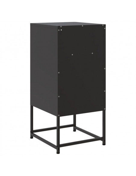Comodini 2 pz Neri 36x39x78 cm in Acciaio
