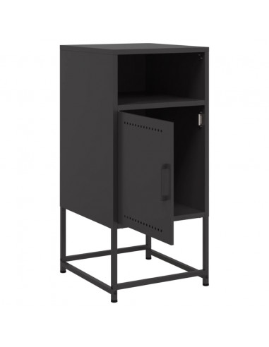 Comodini 2 pz Neri 36x39x78 cm in Acciaio