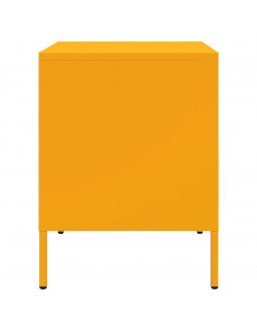 Comodini 2 pz Giallo Senape 36x39x50,5 cm in Acciaio 2