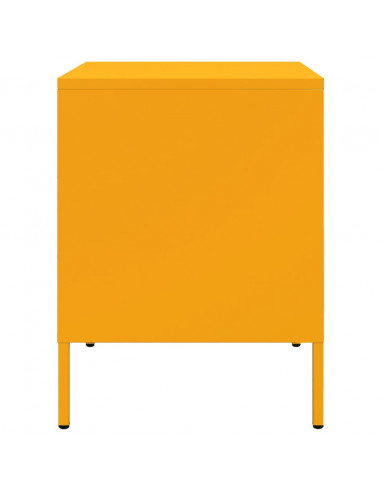 Comodini 2 pz Giallo Senape 36x39x50,5 cm in Acciaio