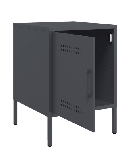 Comodini 2 pz Antracite 36x39x50,5 cm in Acciaio