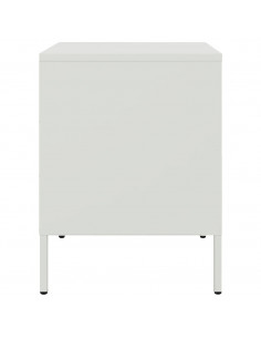 Comodino Bianco 36x39x50,5 cm in Acciaio 2
