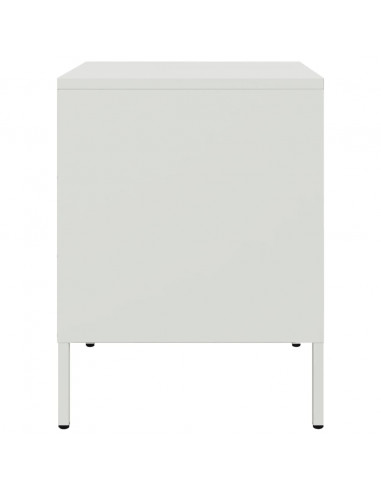 Comodino Bianco 36x39x50,5 cm in Acciaio