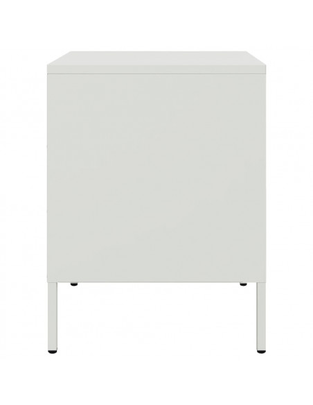 Comodino Bianco 36x39x50,5 cm in Acciaio