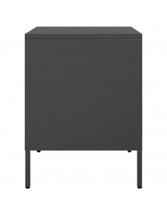 Comodino Nero 36x39x50,5 cm in Acciaio 2