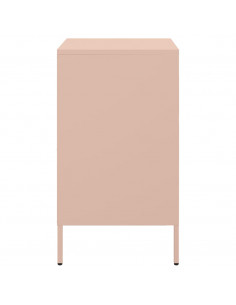 Comodino Rosa 36x39x68cm in Acciaio Laminato a Freddo 2