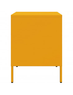 Comodini 2 pz Giallo Senape 36x39x50,5 cm in Acciaio 2