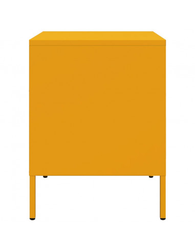 Comodini 2 pz Giallo Senape 36x39x50,5 cm in Acciaio