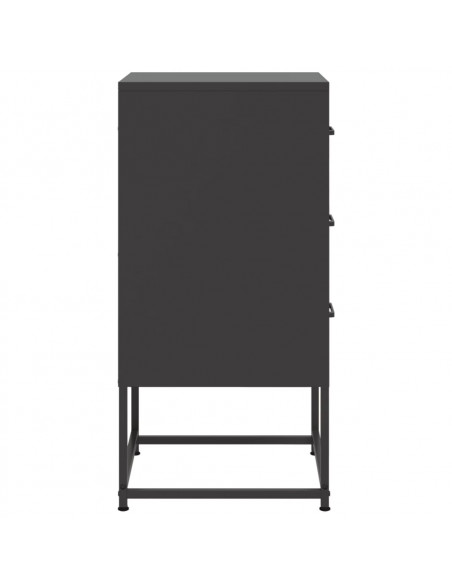 Comodini 2 pz Neri 36x39x78 cm in Acciaio