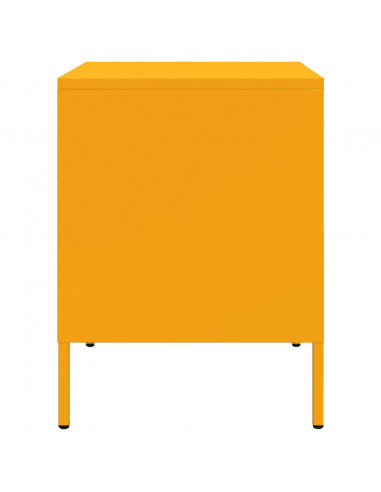 Comodino Giallo Senape 36x39x50,5 cm in Acciaio