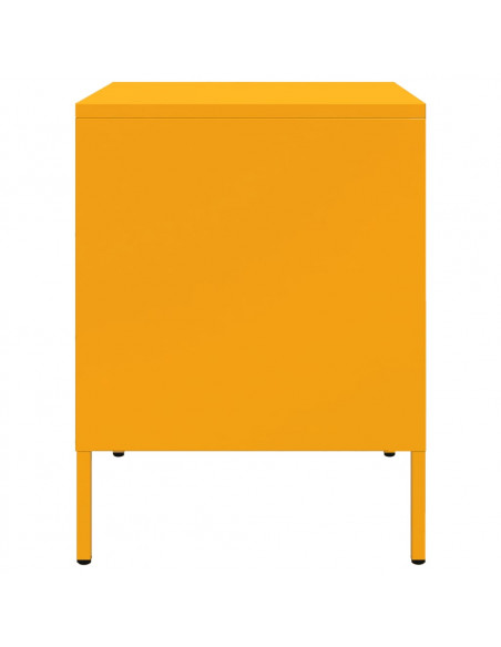 Comodino Giallo Senape 36x39x50,5 cm in Acciaio
